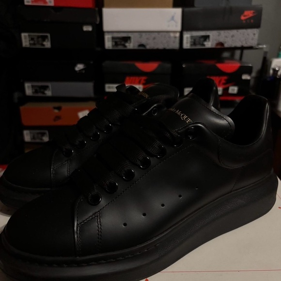 Black Leather Sneakers